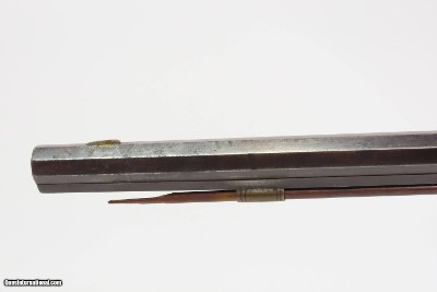 INSCRIBED 1860s ATHENS, OHIO Antique ALANSEN COOLEY LONG RIFLE .32 CaliberMaple Stock, Brass Patchbox, Double Set Triggers - Image 25 of 25