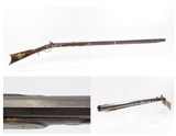 INSCRIBED 1860s ATHENS, OHIO Antique ALANSEN COOLEY LONG RIFLE .32 Caliber
Maple Stock, Brass Patchbox, Double Set Triggers