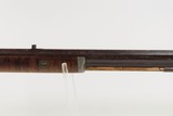 1800s CUMBERLAND COUNTY, PA Antique KELLER LONG RIFLE .40 Percussion With Large Brass Patchbox - 4 of 25