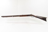 1800s CUMBERLAND COUNTY, PA Antique KELLER LONG RIFLE .40 Percussion With Large Brass Patchbox - 19 of 25