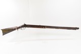 1800s CUMBERLAND COUNTY, PA Antique KELLER LONG RIFLE .40 Percussion With Large Brass Patchbox - 2 of 25