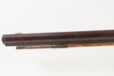 1800s CUMBERLAND COUNTY, PA Antique KELLER LONG RIFLE .40 Percussion With Large Brass Patchbox - 24 of 25