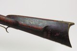 1800s CUMBERLAND COUNTY, PA Antique KELLER LONG RIFLE .40 Percussion With Large Brass Patchbox - 23 of 25