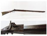 1800s CUMBERLAND COUNTY, PA Antique KELLER LONG RIFLE .40 Percussion With Large Brass Patchbox