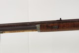 1800s CUMBERLAND COUNTY, PA Antique KELLER LONG RIFLE .40 Percussion With Large Brass Patchbox - 21 of 25