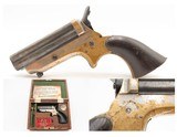 1859-74 mfg. CASED Antique CIVIL WAR Era SHARPS .22 RF PEPPERBOX Wild West
Model 1 Pocket Gun RIVERBOAT GAMBLER w/ACCESSORIES - 1 of 15