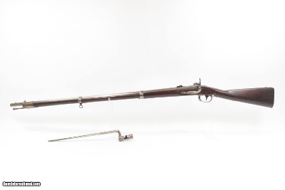 Antique U.S. SPRINGFIELD M1816 HEWES & PHILLIPS Conversion Musket w/BAYONET CIVIL WAR Era NICE 1863 “Bolster” Conversion - Image 25 of 25