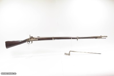 Antique U.S. SPRINGFIELD M1816 HEWES & PHILLIPS Conversion Musket w/BAYONET CIVIL WAR Era NICE 1863 “Bolster” Conversion - Image 2 of 25