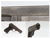 THIRD REICH World War II “fnh” Code GERMAN OCCUPIED Czech CZ M27 Pistol C&R
“Eagle/Swastika” Proofed Czechoslovakian SEMI-AUTO