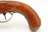 LIEGE PROOFED Mid-1800s Antique BRASS BARREL “Manstopper” PERCUSSION Pistol Lightly Engraved Impressive .69 Smoothbore 19th Century Sidearm - 18 of 20