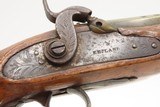 LIEGE PROOFED Mid-1800s Antique BRASS BARREL “Manstopper” PERCUSSION Pistol Lightly Engraved Impressive .69 Smoothbore 19th Century Sidearm - 6 of 20