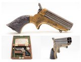 CASED & ENGRAVED Antique CIVIL WAR Era C. SHARPS .22 PEPPERBOX Wild West 1859-74 Model 1 Pocket RIVERBOAT GAMBLER Revolver