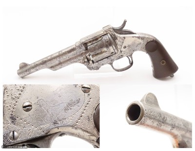 FACTORY ENGRAVED Antique MERWIN, HULBERT & Co Revolver .44-40 Single Action “Caliber 1873 Winchester”