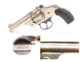 New Departure SMITH & WESSON .38 Safety Hammerless SELF DEFENSE Handgun C&R S&W CONCEAL & CARRY Revolver NICKEL FINISH