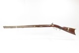 1860s mfg. Lock Haven, PA. Antique J. HARDER Half Stock Percussion HOMESTEAD Rifle GAME GETTING .40 Caliber Rifle with SET TRIGGER and PATCHBOX - 18 of 24