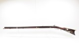 LANCASTER Antique LONG RIFLE 44 Caliber Percussion FRONTIER Settler PIONEER Half-Stock w/ Double Set Triggers, German Silver Décor - 19 of 25