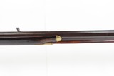 LANCASTER Antique LONG RIFLE 44 Caliber Percussion FRONTIER Settler PIONEER Half-Stock w/ Double Set Triggers, German Silver Décor - 5 of 25