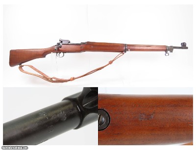 WORLD WAR I Era REMINGTON U.S. M1917 Bolt Action C&R MILITARY Rifle w/SLING .30-06 WWI INFANTRY Rifle FLAMING BOMB/2-18 Barrel