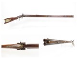 NORTHEASTERN US Antique SUPERPOSED Percussion DOUBLE RIFLE Both .36 Caliber With GERMAN SILVER INLAID STAR on Stock