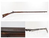 Mid-1800s Antique AMERICAN Half Stock Percussion HOMESTEAD/HUNTING RifleGame Getting Rifle w/ Indian/Native THEMED CARVINGS - 1 of 25