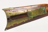 SOUTHERN Antique FLINTLOCK Early 1800s Full-Stock HOMESTEAD .42 Long RifleKentucky Style AMERICAN PIONEER Long Rifle with PATCHBOX - 9 of 25