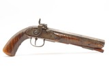 ENGRAVED Antique Mid-1800s PERCUSSION Self Defense Belt Pistol GOLCHER LOCK AMERICAN .45 Cal. Similar to the “Kentucky” Pistol - 2 of 17