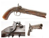 ENGRAVED Antique Mid-1800s PERCUSSION Self Defense Belt Pistol GOLCHER LOCK AMERICAN .45 Cal. Similar to the “Kentucky” Pistol - 1 of 17