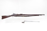 INDIAN WARS Antique U.S. SPRINGFIELD M1879 Breech Loader TRAPDOOR w/BAYONET With SOCKET BAYONET and LEATHER SLING - 2 of 25