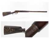 1894 mfg. TACK DECORATED Antique J.M. MARLIN M1889 .32-20 WCF Lever RifleNATIVE AMEREICAN Style BRASS Tack Decoration - 1 of 25