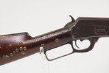 1890 mfg. TACK DECORATED Antique J.M. MARLIN M1889 .38-40 WCF Lever RifleNATIVE AMEREICAN Style BRASS Tack Decoration - 5 of 25