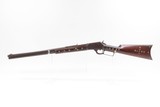 1890 mfg. TACK DECORATED Antique J.M. MARLIN M1889 .38-40 WCF Lever RifleNATIVE AMEREICAN Style BRASS Tack Decoration - 20 of 25