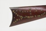1890 mfg. TACK DECORATED Antique J.M. MARLIN M1889 .38-40 WCF Lever RifleNATIVE AMEREICAN Style BRASS Tack Decoration - 6 of 25