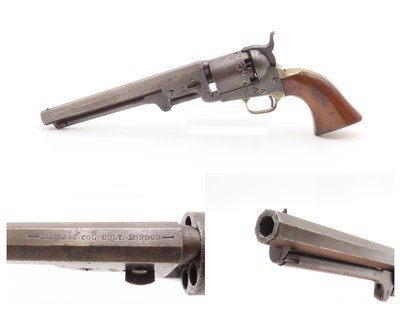 SERIAL NUMBER “46” Antique COLT LONDON M1851 NAVY .36 PERCUSSION Revolver
BRITISH PROOFED with LONDON BARREL ADDRESS