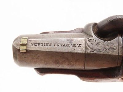 1850s PHILADELPHIA, PA Antique J.E. EVANS “PEANUT” DERINGER Pistol .44 cal. Period Copy of Henry Deringer’s Famous Pistol - Image 9 of 16