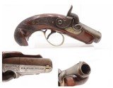 1850s PHILADELPHIA, PA Antique J.E. EVANS “PEANUT” DERINGER Pistol .44 cal. Period Copy of Henry Deringer’s Famous Pistol - 1 of 16
