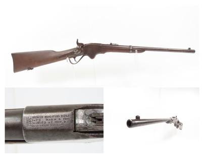 CIVIL WAR/FRONTIER Antique U.S. BURNSIDE M1865 SPENCER Saddle Ring CARBINE
Cavalry BREECH LOADING Saddle Ring Carbine