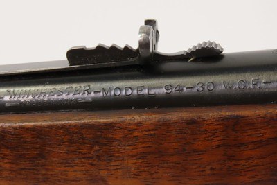1946 mfg. WINCHESTER M94 FLAT BAND .30 WCF Lever Action CARBINE C&RClassic Repeater Made Just After WORLD WAR II - Image 18 of 20