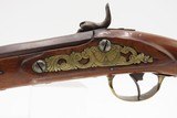 ENGRAVED Antique “KENTUCKY” Self Defense American Pistol w/BRASS FURNITUREMid-1800s AMERICAN .52 Caliber PERCUSSION Pistol - 15 of 18