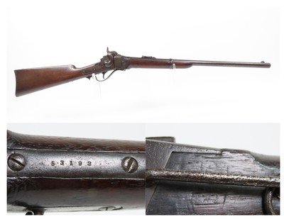 Antique U.S. SHARPS New Model 1865 Cartridge Conversion SADDLE RING Carbine CIVIL WAR/WILD WEST US Contract MILITARY LONGARM