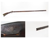 SILVER INLAY Engraved JACOB DEEMER Antique Percussion Conversion LONG RIFLE “J.D.” SIGNED Kentucky Style HOMESTEAD Long Rifle - 6 of 25