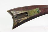 SILVER INLAY Engraved JACOB DEEMER Antique Percussion Conversion LONG RIFLE “J.D.” SIGNED Kentucky Style HOMESTEAD Long Rifle - 22 of 25