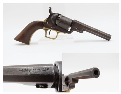 GOLD RUSH Era Antique COLT M1848 “BABY DRAGOON” Percussion POCKET Revolver
EARLY PRODUCTION Known as the “GAMBLER’S FIFTH ACE”