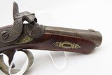 ENGRAVED & SILVER Mounted Antique DERINGER Percussion Pistol KILLED LINCOLN Henry Deringer’s Famous Pocket Pistol GERMAN SILVER - 3 of 16