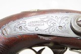 ENGRAVED & SILVER Mounted Antique DERINGER Percussion Pistol KILLED LINCOLN Henry Deringer’s Famous Pocket Pistol GERMAN SILVER - 5 of 16