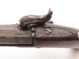 ENGRAVED & SILVER Mounted Antique DERINGER Percussion Pistol KILLED LINCOLN Henry Deringer’s Famous Pocket Pistol GERMAN SILVER - 9 of 18