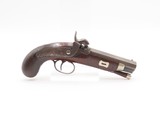 ENGRAVED & SILVER Mounted Antique DERINGER Percussion Pistol KILLED LINCOLN Henry Deringer’s Famous Pocket Pistol GERMAN SILVER - 2 of 18