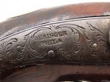 ENGRAVED & SILVER Mounted Antique DERINGER Percussion Pistol KILLED LINCOLN Henry Deringer’s Famous Pocket Pistol GERMAN SILVER - 6 of 18
