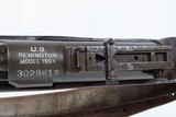 WORLD WAR II U.S. Remington M1903 BOLT ACTION .30-06 C&R Rifle w/SLING WWII Early 1942 mfg. with “RA/FLAMING BOMB/12-41” Barrel - 14 of 21