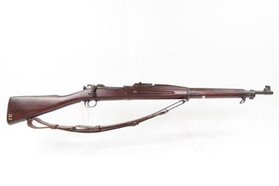 WORLD WAR II U.S. Remington M1903 BOLT ACTION .30-06 C&R Rifle w/SLING WWII Early 1942 mfg. with “RA/FLAMING BOMB/12-41” Barrel - Image 2 of 21