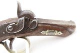 ENGRAVED & SILVER Mounted A.J. PLATE Antique DERINGER .42 Percussion Pistol SAN FRANCISCO Retailer Marked POCKET PISTOL - 2 of 14